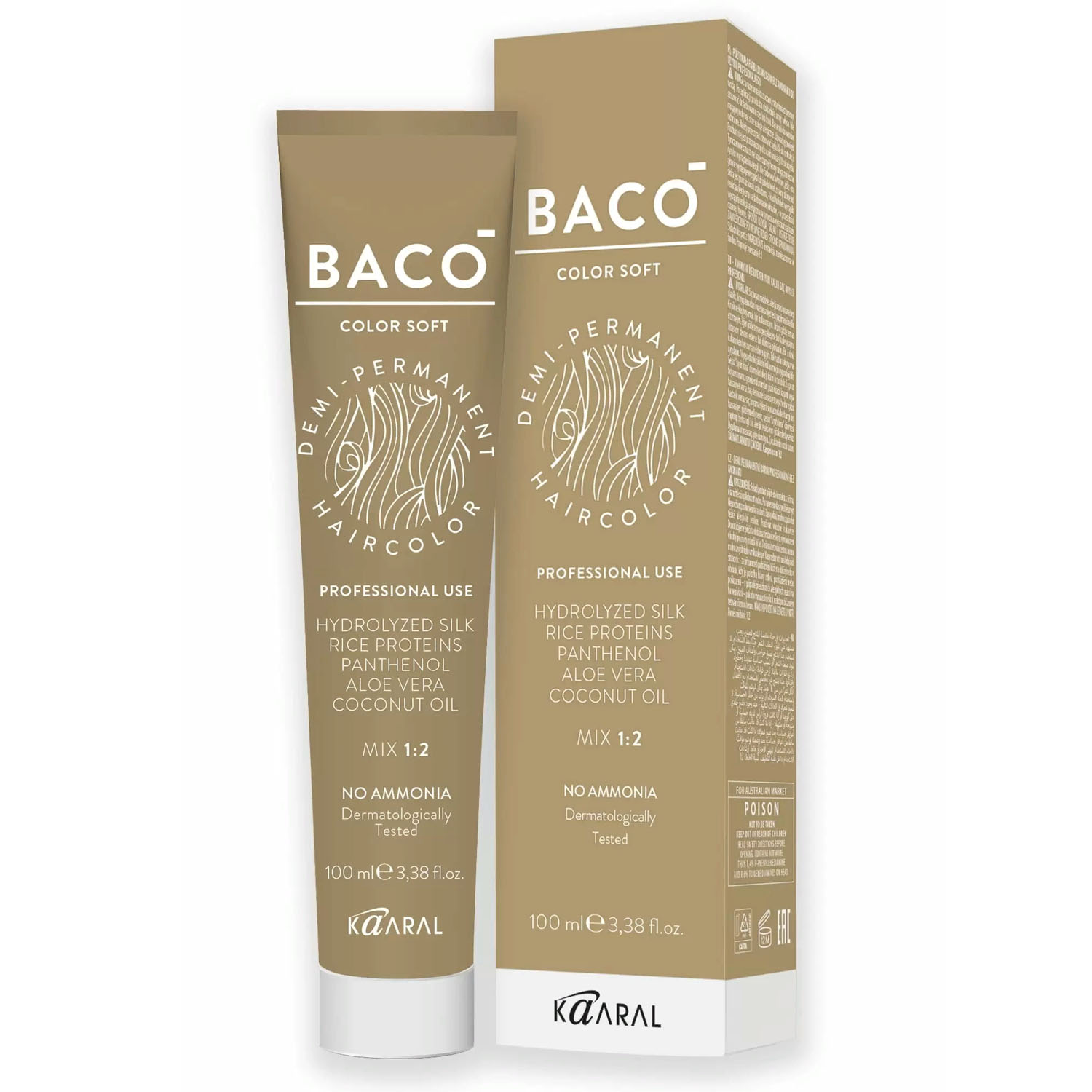 картинка .1 Стойкий безаммиачный краситель Baco Soft, пепельный, 100 мл от официального интернет-магазина Каарал